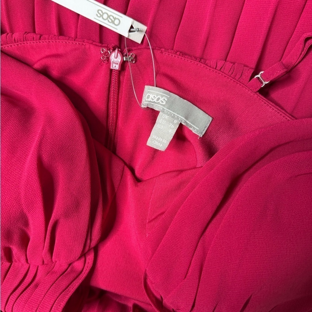 Elegant Pink - Cherry Red Evening Gown - Picture 7 of 10